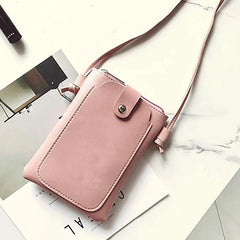 Mobile Phone Purse Smartphone Wallet Leather Shoulder Strap Handbag Women Bag