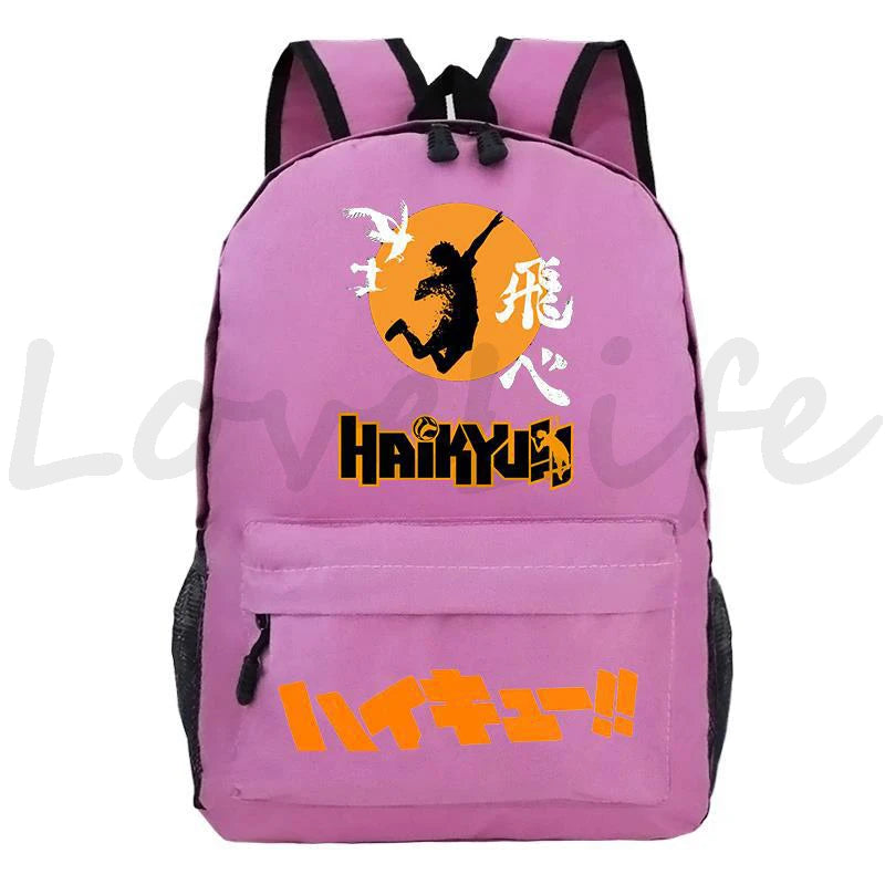 Haikyuu Anime Backpack for School Boys Volleyball Teens Bookbag