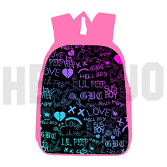 Lil Peep Backpack School Bag 16 Inch Pink Softback
