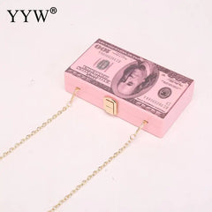Rhinestone Money Clutch Evening Bag
