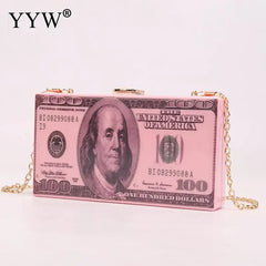 Rhinestone Money Clutch Evening Bag