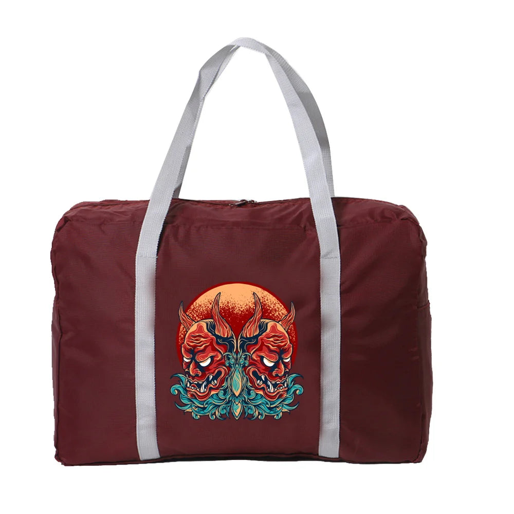 Monster Series Pattern Travel Bag Foldable Handbags Organizers
