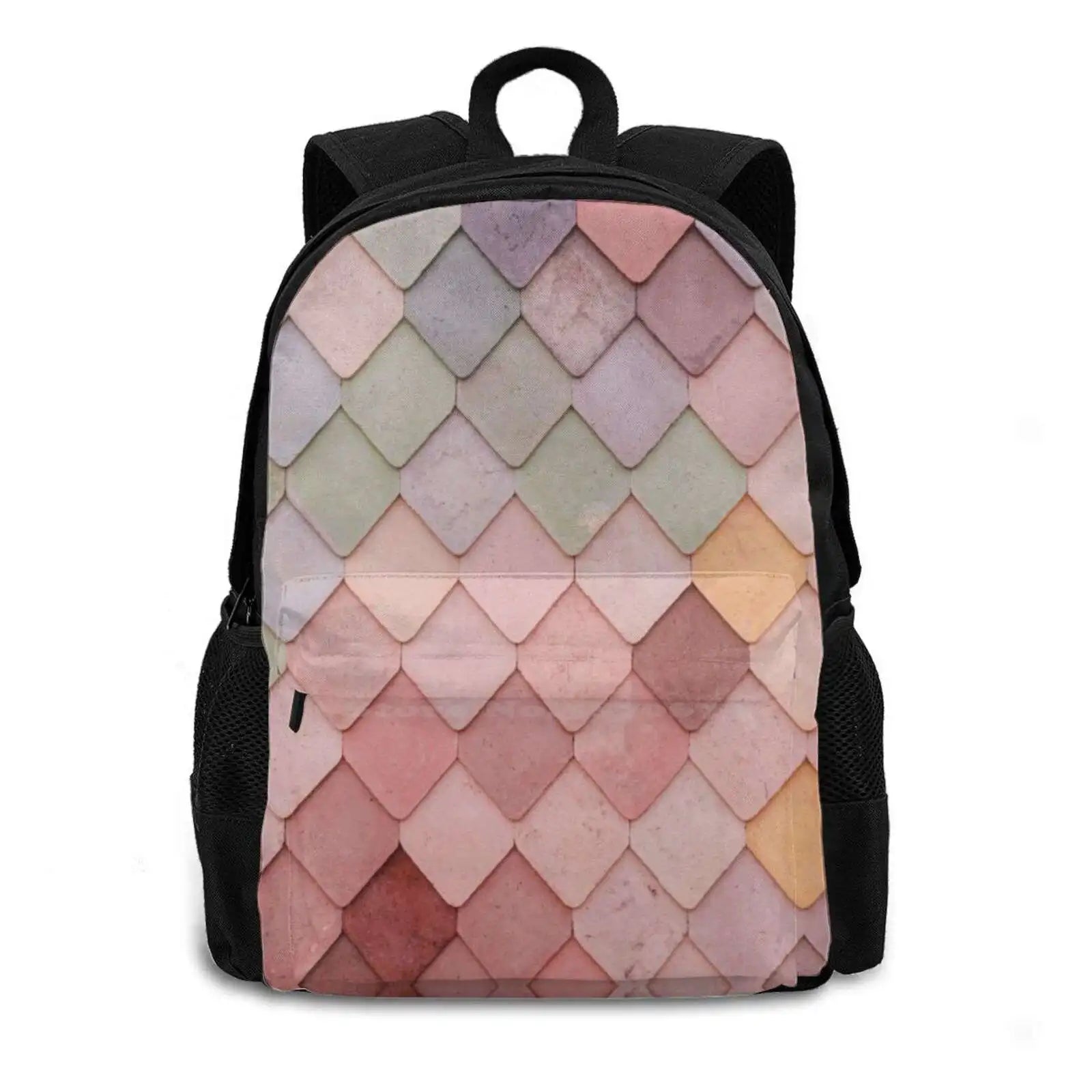 Pink Squares Backpack for Men Women Girls