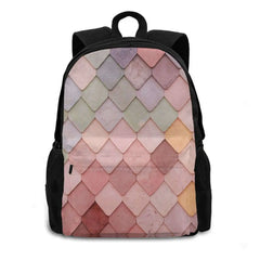 Pink Squares Backpack for Men Women Girls