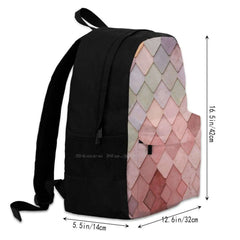 Pink Squares Backpack for Men Women Girls