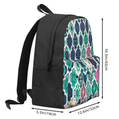 Moroccan Tile Pattern Teal Backpacks Men's Backpacks Bags For Women Harajuku