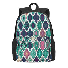 Moroccan Tile Pattern Teal Backpacks Men's Backpacks Bags For Women Harajuku