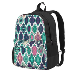 Moroccan Tile Pattern Teal Backpacks Men's Backpacks Bags For Women Harajuku