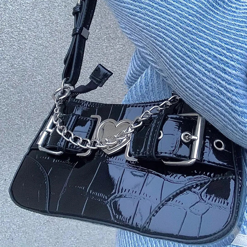 Crocodile Pattern Shoulder Bag Women's Underarm Phone Bag
