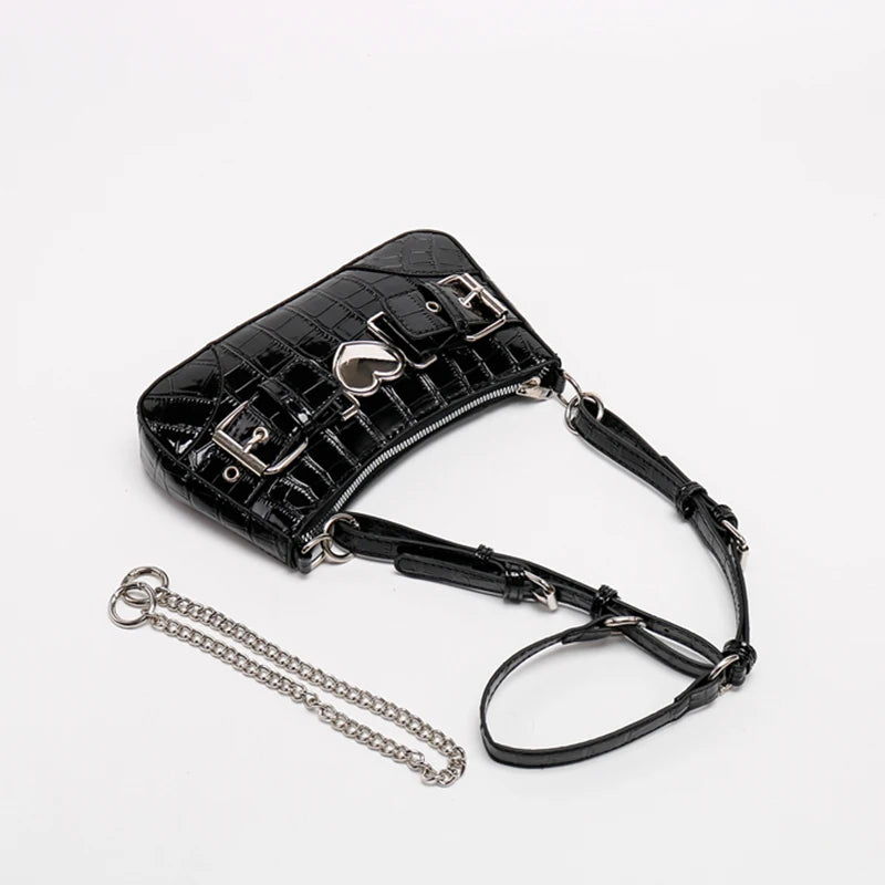 Crocodile Pattern Shoulder Bag Women's Underarm Phone Bag