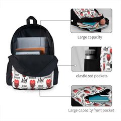 Mox Backpacks Men's Women's Plain Zip Pockets