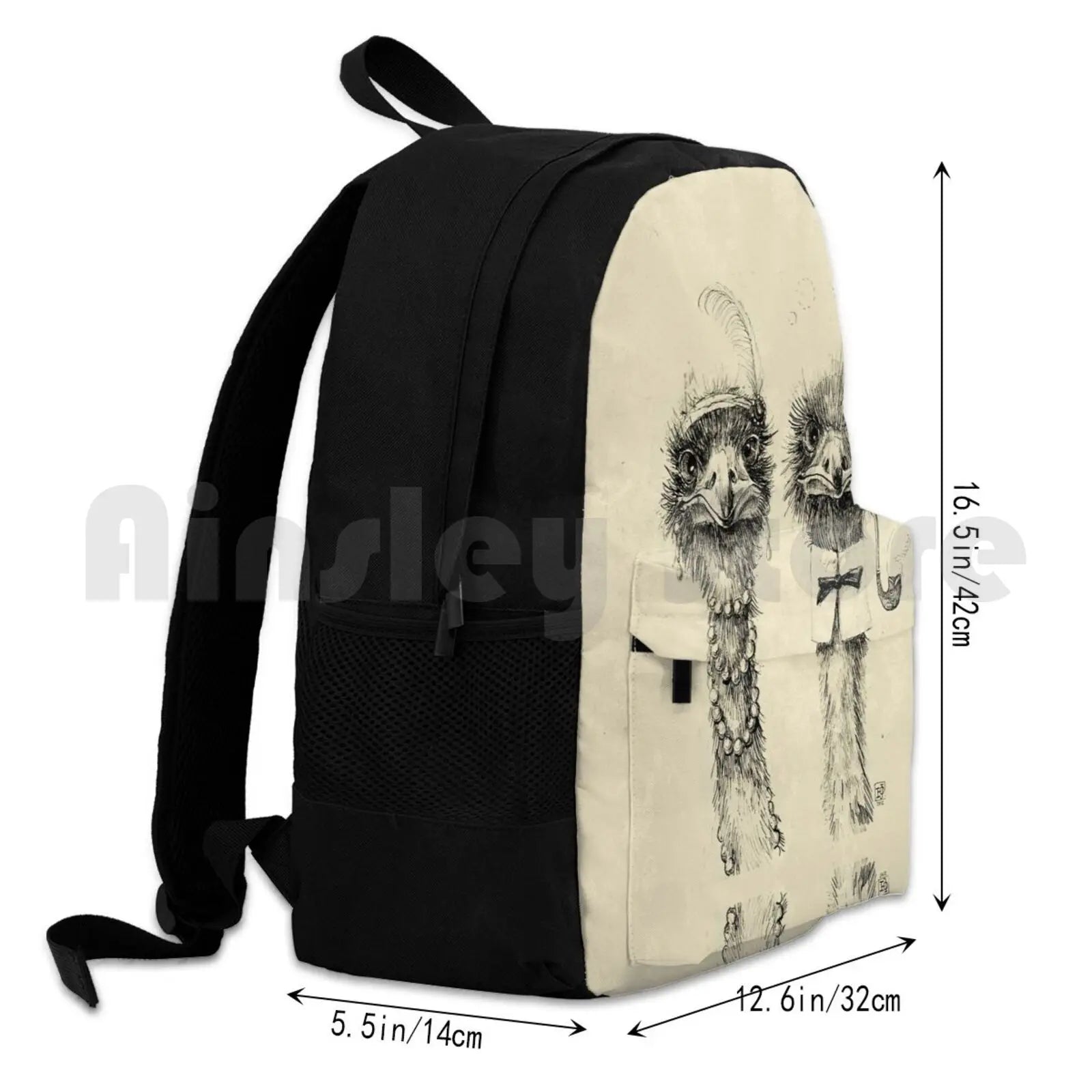 Ostrich Outdoor Hiking Backpack Waterproof Camping Travel Vintage Couple