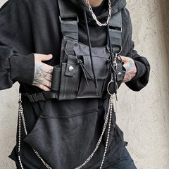 Ms Tactical Shoulder Bags Chest Rig Bag Hip Hop Streetwear Unisex