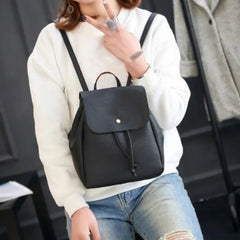 Multi-Function Women Mini Backpack PU Leather Girls School Bag
