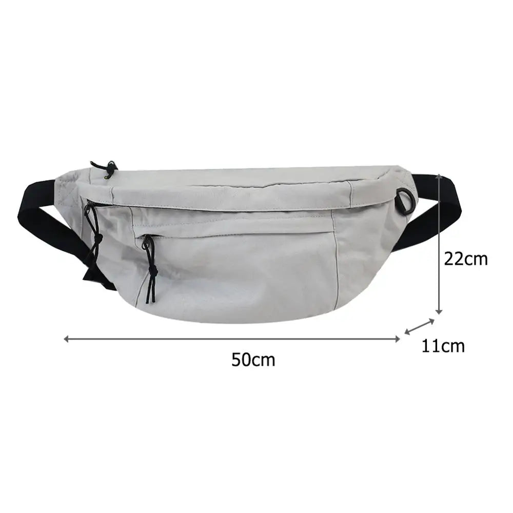 Multi-Functional Chest Bags Women Waist Bag Large Capacity Canvas Fanny