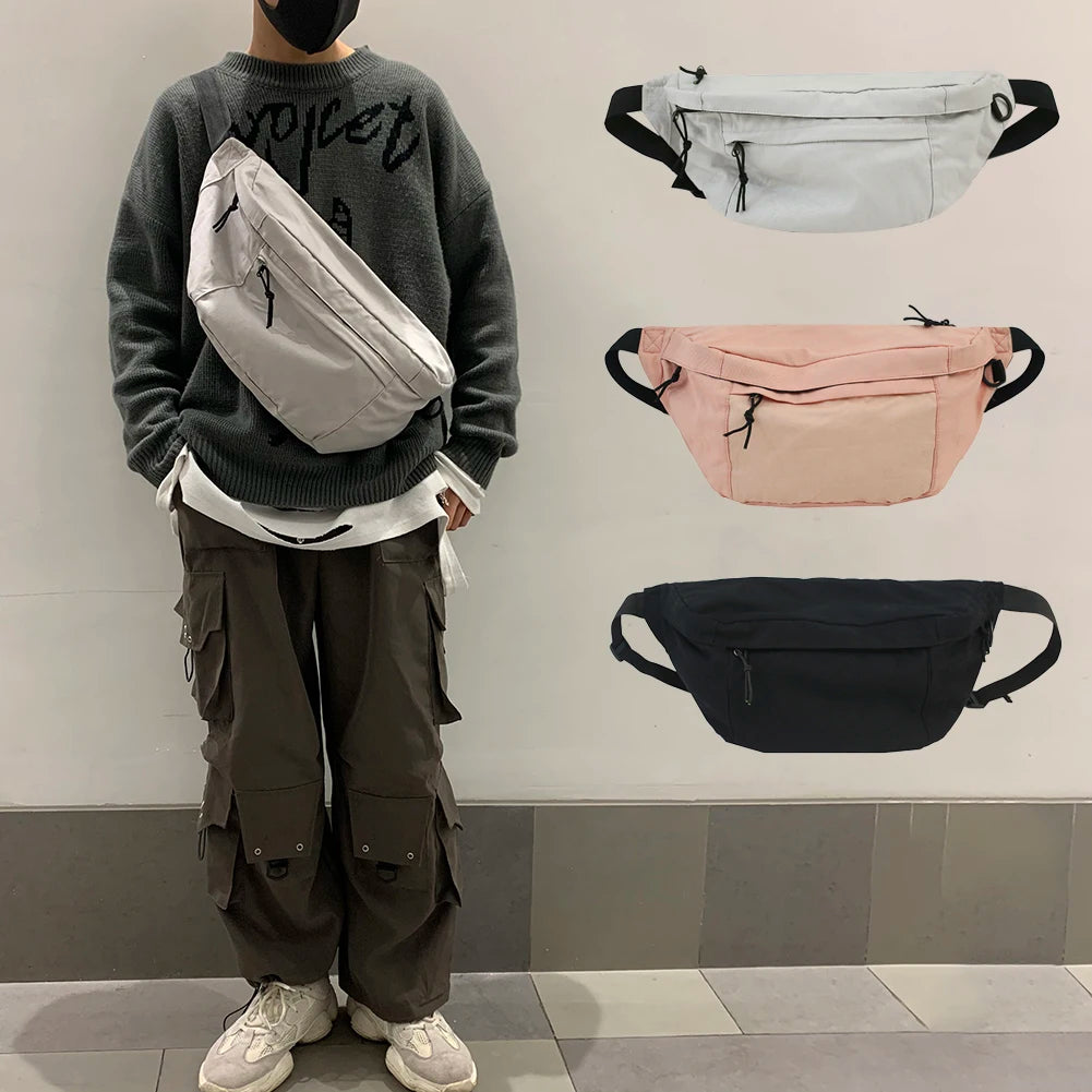 Multi-Functional Chest Bags Women Waist Bag Large Capacity Canvas Fanny