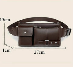 Slim PU Leather Fanny Pack Waist Bag Shoulder Bag