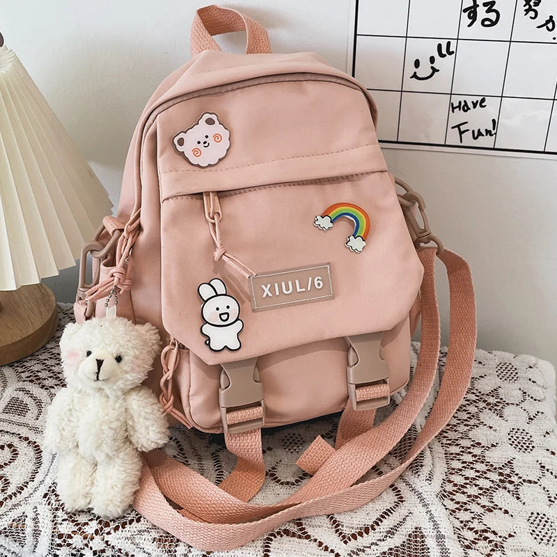 Small Backpack Women Ins Tooling School Bag Teenage Girls