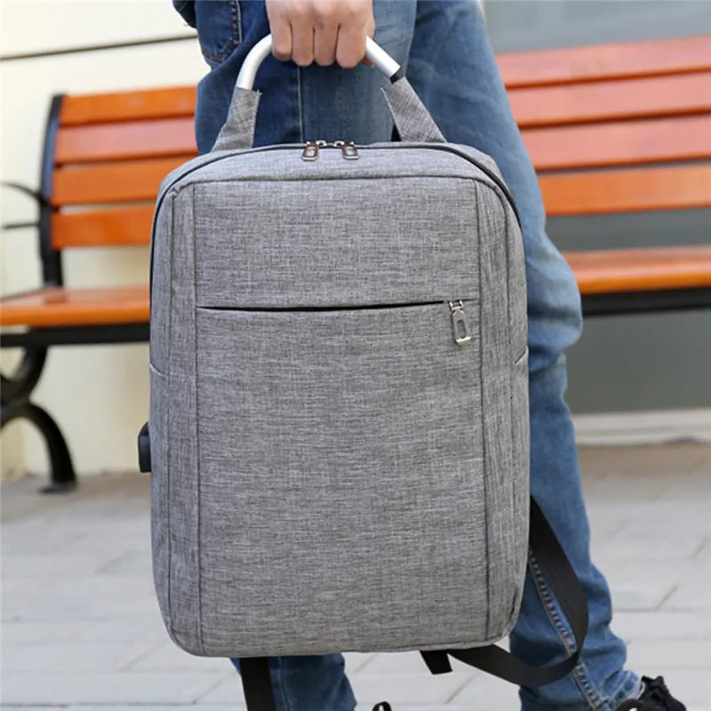 Anti-theft USB Charging Backpack Laptop Travel Business Bag
