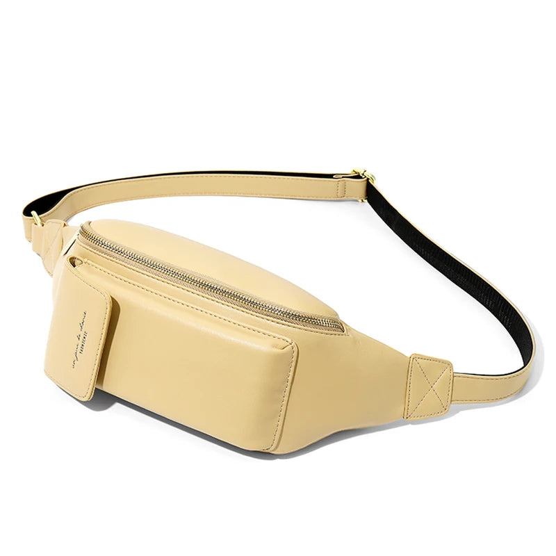 Women's Soft Leather Fanny Pack Chest & Waist Bag