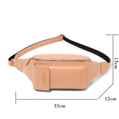 Women's Soft Leather Fanny Pack Chest & Waist Bag