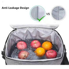 Large Capacity Cooler Bag Insulated Food Box Family Picnic Storage Handbag