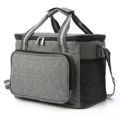 Large Capacity Cooler Bag Insulated Food Box Family Picnic Storage Handbag