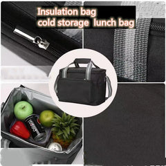 Large Capacity Cooler Bag Insulated Food Box Family Picnic Storage Handbag