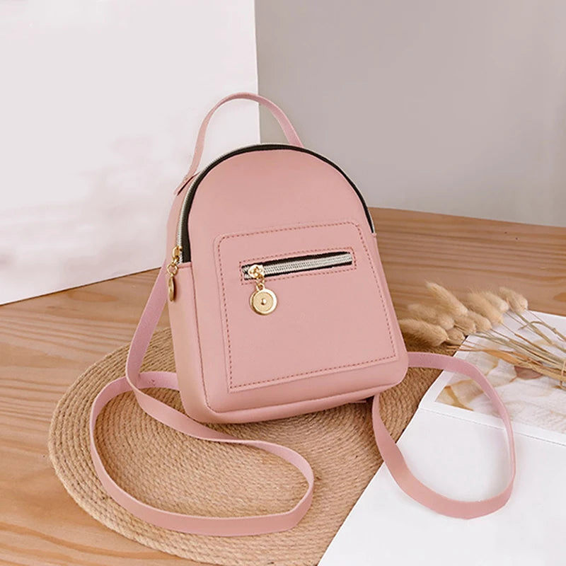 Small Girls Backpack Multifunction Zipper Shoulder Bag Mini Knapsack