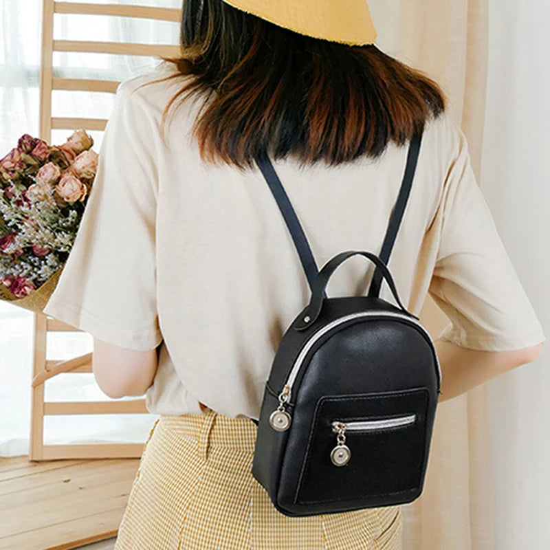 Small Girls Backpack Multifunction Zipper Shoulder Bag Mini Knapsack