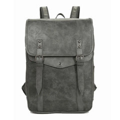 Men's Solid Leather Business Backpack