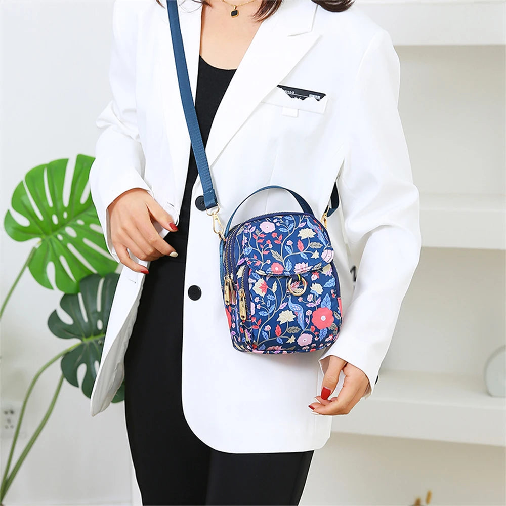 Floral Nylon Ladies Shoulder Bag Women's Handbag