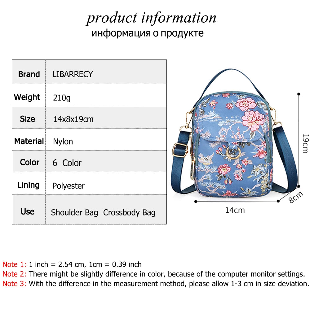 Floral Nylon Ladies Shoulder Bag Women's Handbag