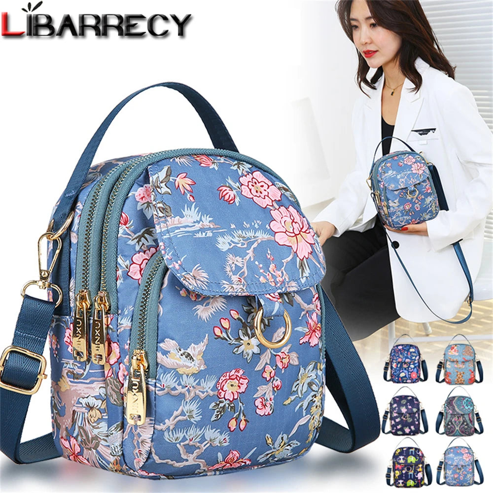 Floral Nylon Ladies Shoulder Bag Women's Handbag