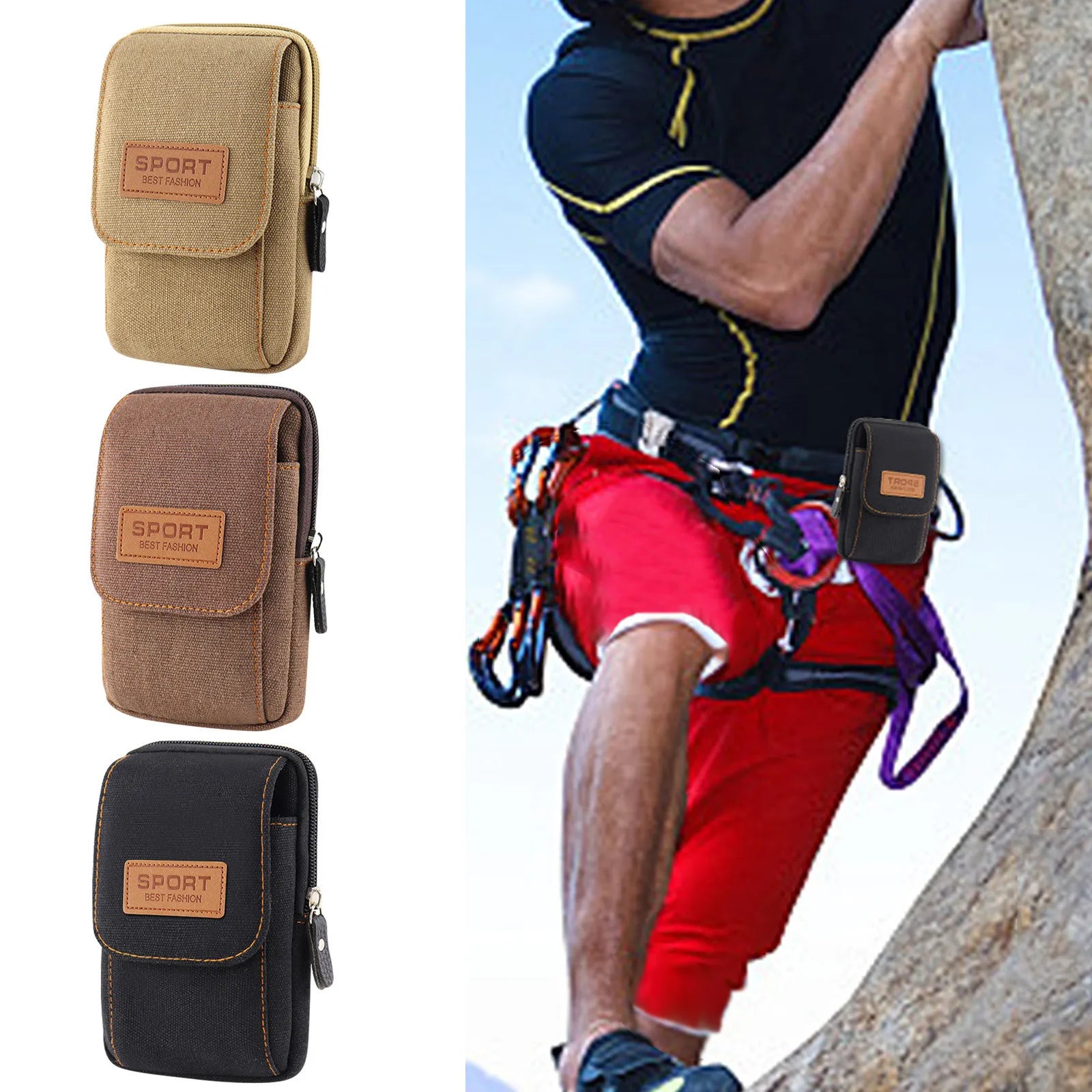 Large Lightweight Mountaineering Men Waist Bag