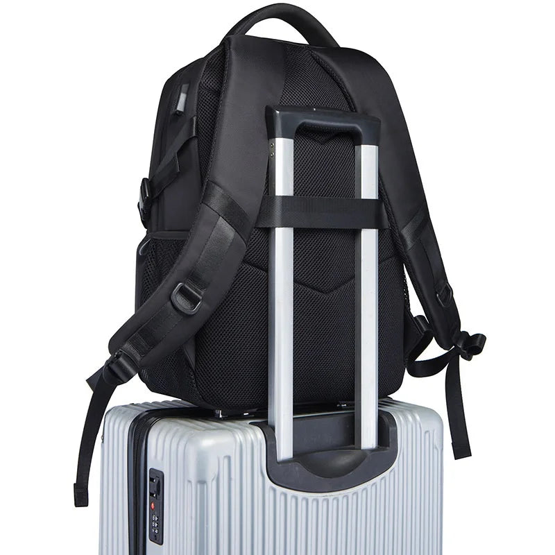 USB Charging Headphone Jack Men's Backpack Large Capacity Waterproof Schoolbag