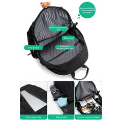 USB Charging Laptop Backpack Oxford Cloth Waterproof School Bag