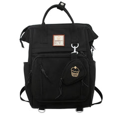 Women's Nylon Backpack Girls Laptop Handbag School Bag