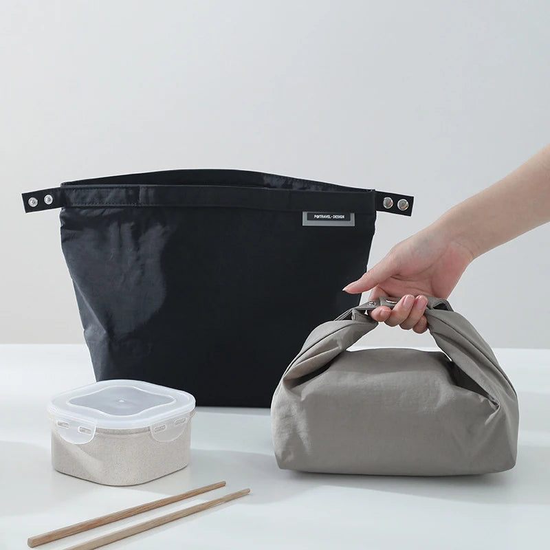 Insulated Lunch Bag Office Worker Meal Handbag Portable Snack Pouch