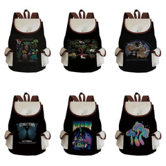 Mushroom Print Eco Friendly Backpack Customizable Personalized Name