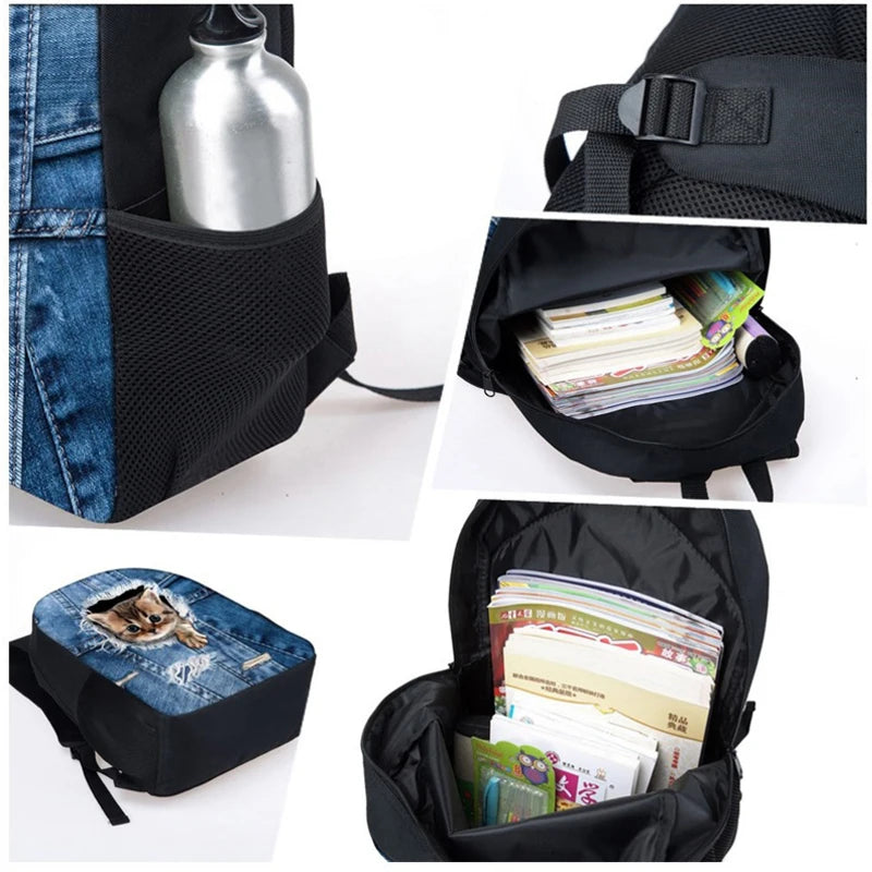 Muslim Girl Love Book Print Women Men Backpacks Casual Students Laptop Daypacks