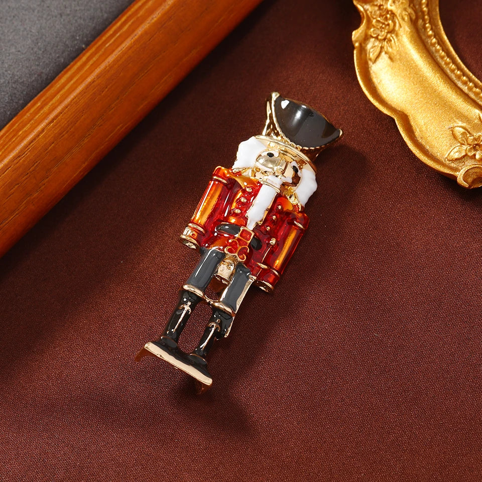 Muylinda Christmas Nutcracker Enamel Soldier Brooch