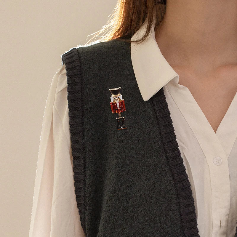 Muylinda Christmas Nutcracker Enamel Soldier Brooch