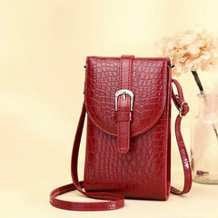 Women Cell Phone Bag Ladies Purse Leather Flap Small Messenger Shoulder Bags