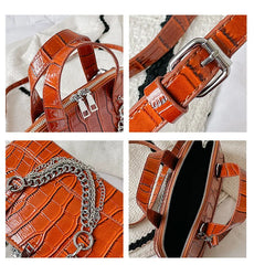 Crocodile Shell Bag Women Shoulder Handbag Crossbody Tote