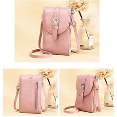 Mini Crossbody Bag Women Cell Phone Purse Soft Leather Flap Shoulder Bag