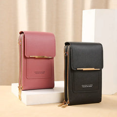 Women Soft Leather Wallets Touch Screen Cell Phone Purse