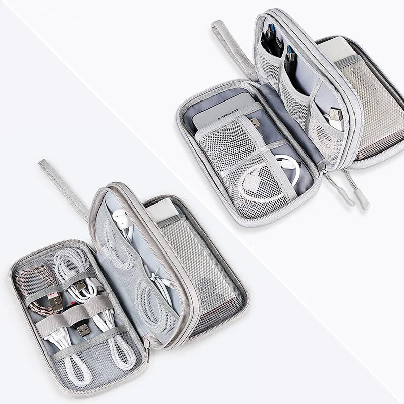 Travel Organizer Bag Cable Storage Pouch Waterproof Double Layers Storage Bags