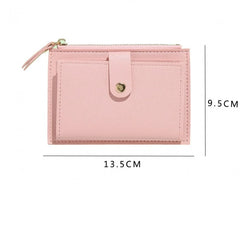 Women's Small Wallet Clutch Purse Solid PU Girl Wallets