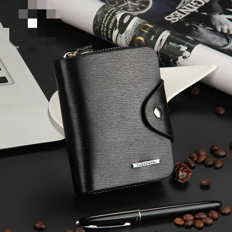 Men's Leather Bifold Wallet Clutch Purse